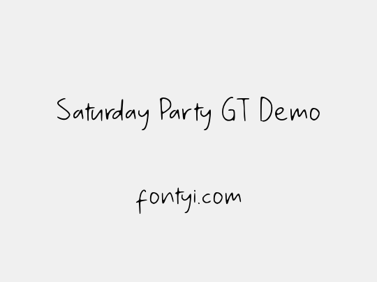 Saturday Party GT Demo