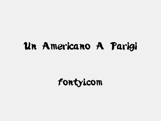 Un Americano A Parigi