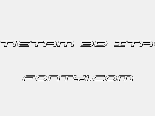 Antietam 3D Italic