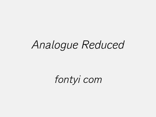Analogue Reduced