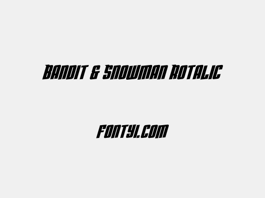 Bandit & Snowman Rotalic