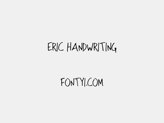 eric handwriting
