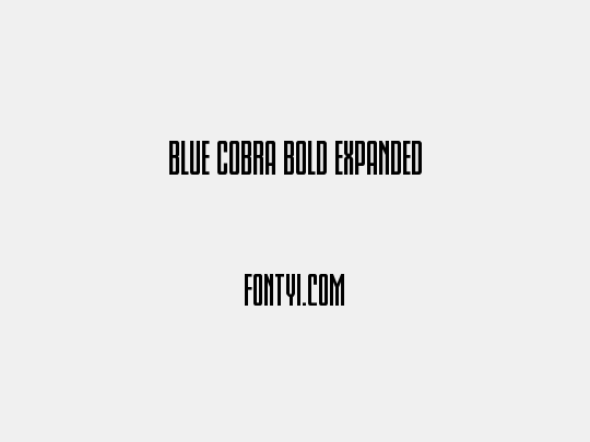 Blue Cobra Bold Expanded