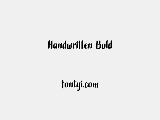 Handwritten Bold