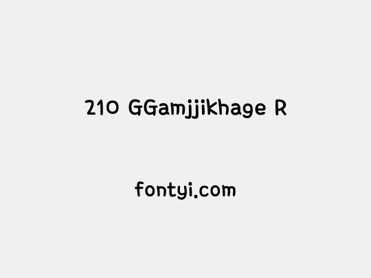 210 GGamjjikhage R