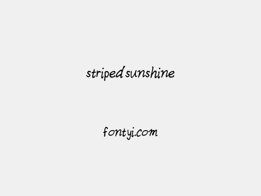 stripedsunshine