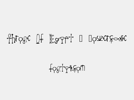 Throne Of Egypt _ Lowercase