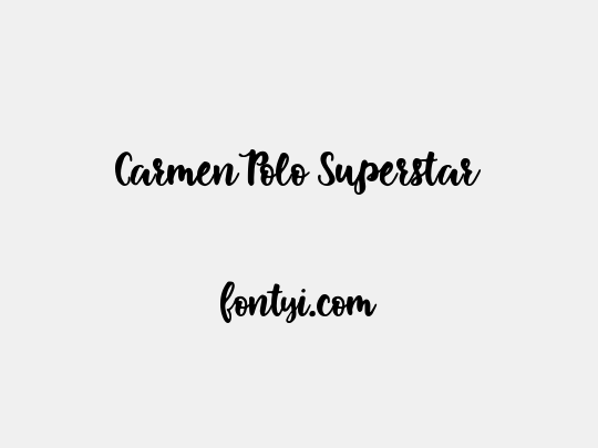 Carmen Polo Superstar