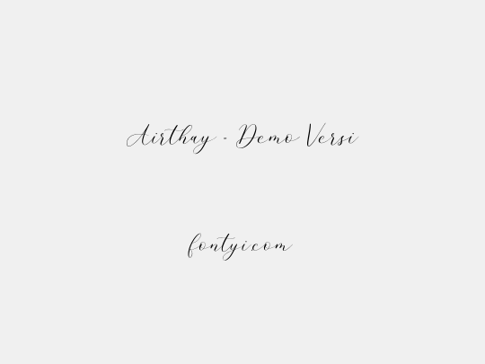 Airthay - Demo Versi
