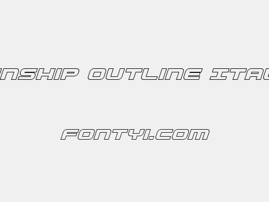 Gunship Outline Italic