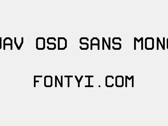 UAV OSD Sans Mono