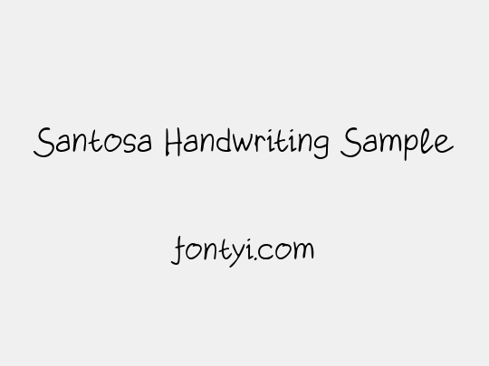 Santosa Handwriting Sample