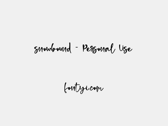 snowbound - Personal Use