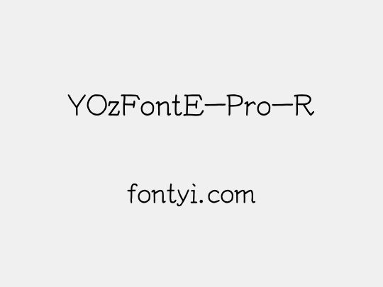 YOzFontE-Pro-R