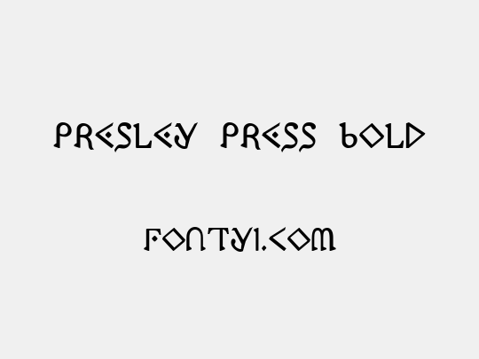 Presley Press Bold