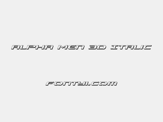 Alpha Men 3D Italic