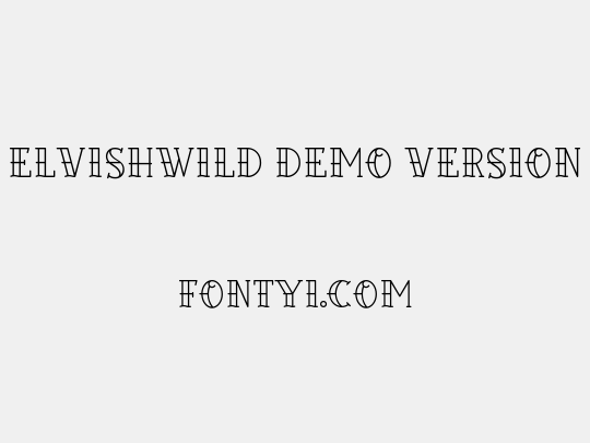 Elvishwild Demo Version