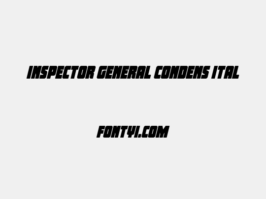 Inspector General Condens Ital