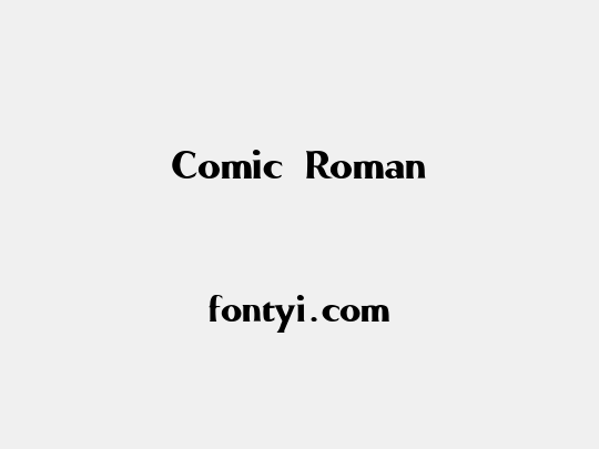 Comic Roman