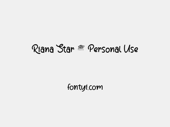 Riana Star - Personal Use