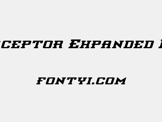 Interceptor Expanded Italic