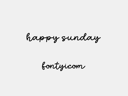 happy sunday
