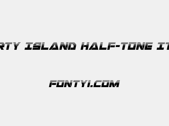 Liberty Island Half-Tone Italic
