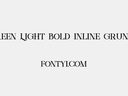 Green Light Bold Inline Grunge