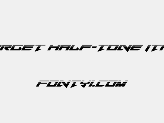 Tarrget Half-Tone Italic