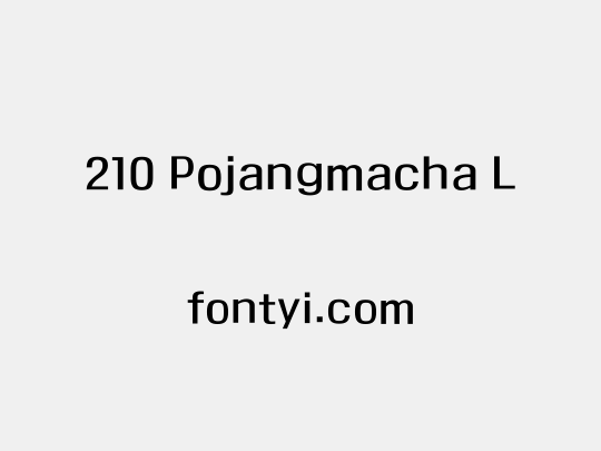 210 Pojangmacha L