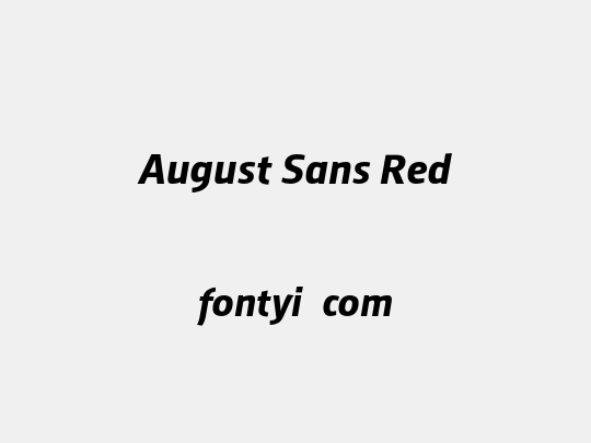 August Sans Red