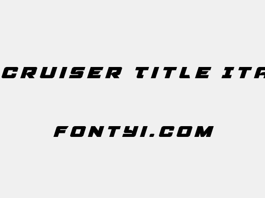 Aircruiser Title Italic