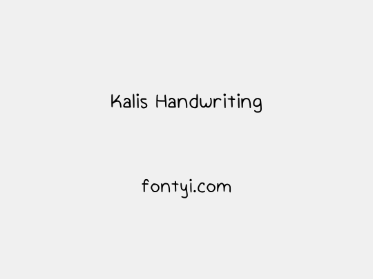 Kalis Handwriting