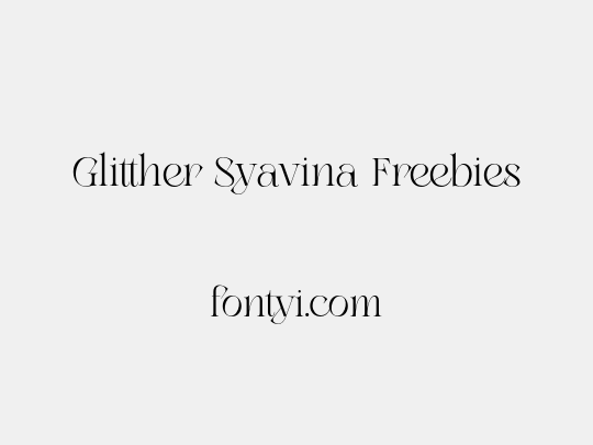 Glitther Syavina Freebies