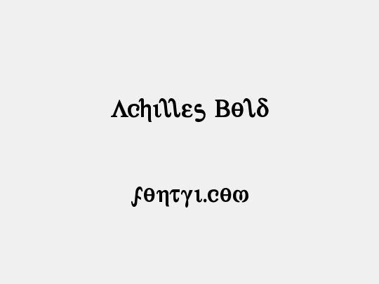 Achilles Bold