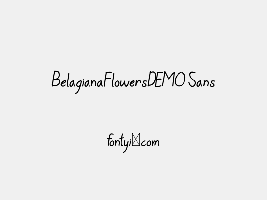 BelagianaFlowersDEMO Sans