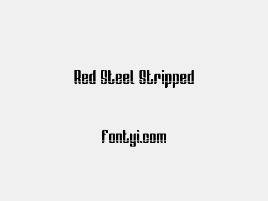 Red Steel Stripped