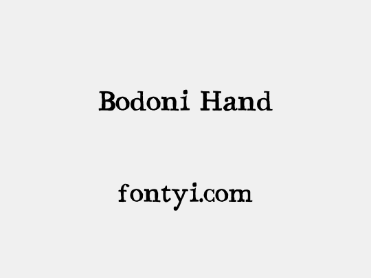 Bodoni Hand