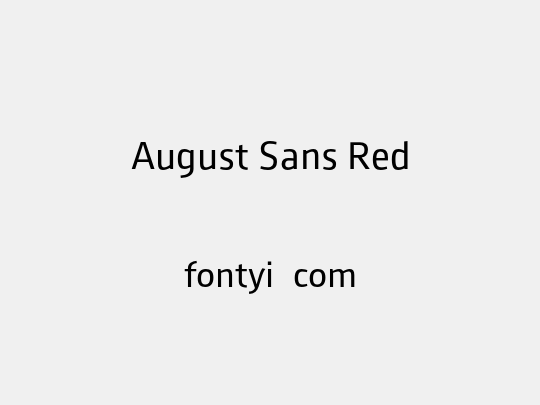 August Sans Red