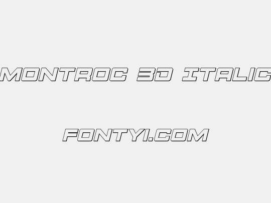 Montroc 3D Italic