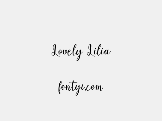 Lovely Lilia