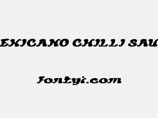 MEXICANO CHILLI SAUCE