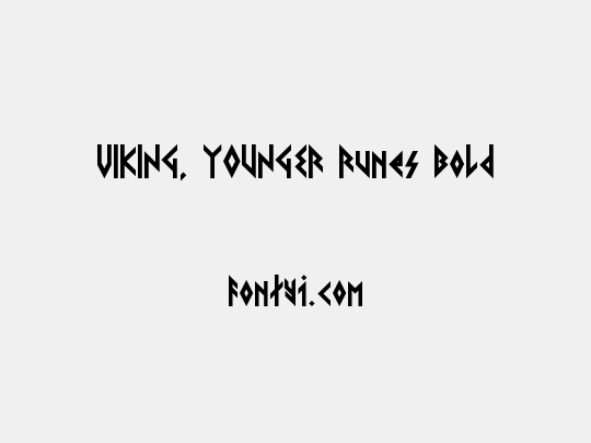 VIKING, YOUNGER Runes Bold