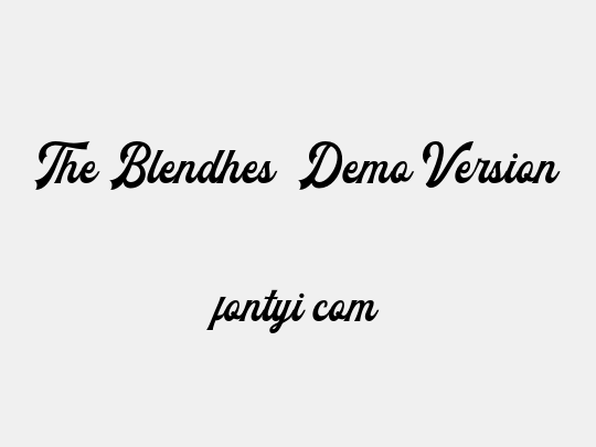 The Blendhes  Demo Version