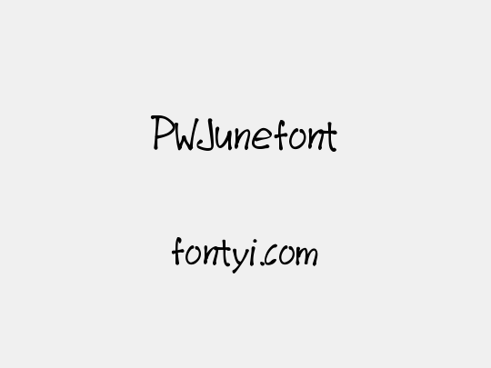 PWJunefont
