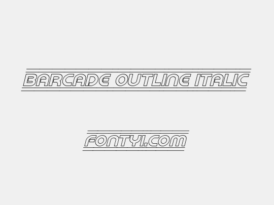 Barcade Outline Italic