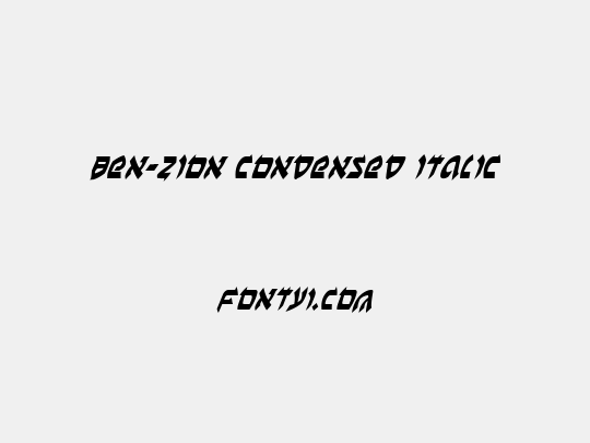 Ben-Zion Condensed Italic