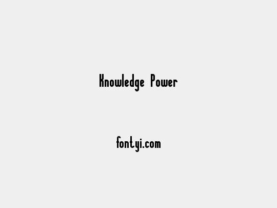 Knowledge Power
