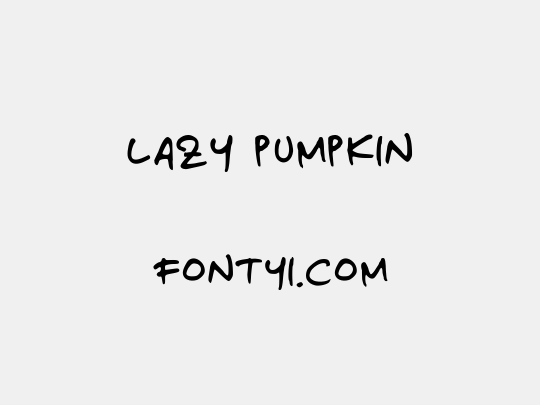 Lazy Pumpkin