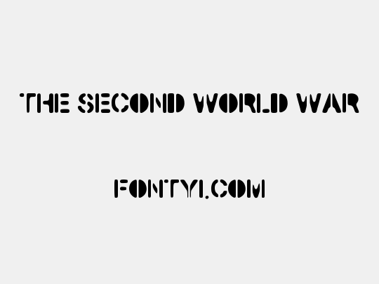 The Second World War